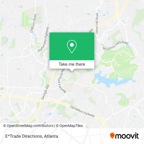 E*Trade Directions map