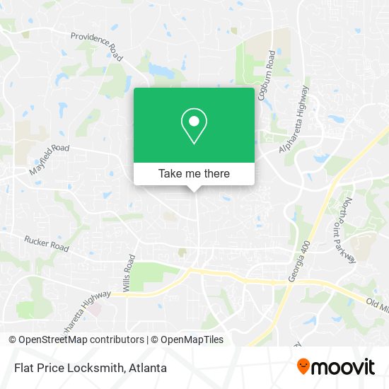 Flat Price Locksmith map