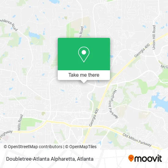 Doubletree-Atlanta Alpharetta map