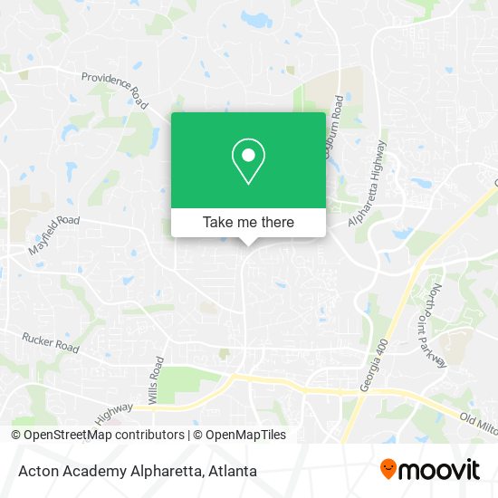 Mapa de Acton Academy Alpharetta