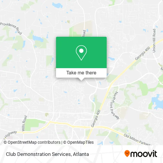 Club Demonstration Services map