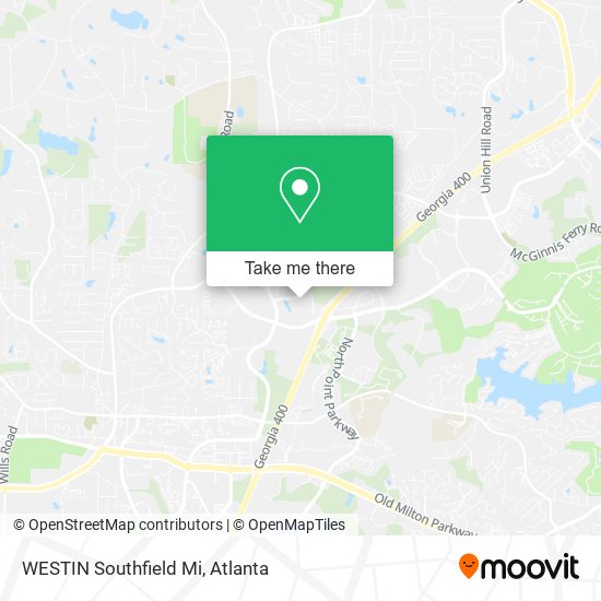 WESTIN Southfield Mi map