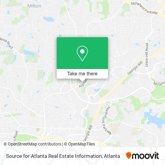 Source for Atlanta Real Estate Information map