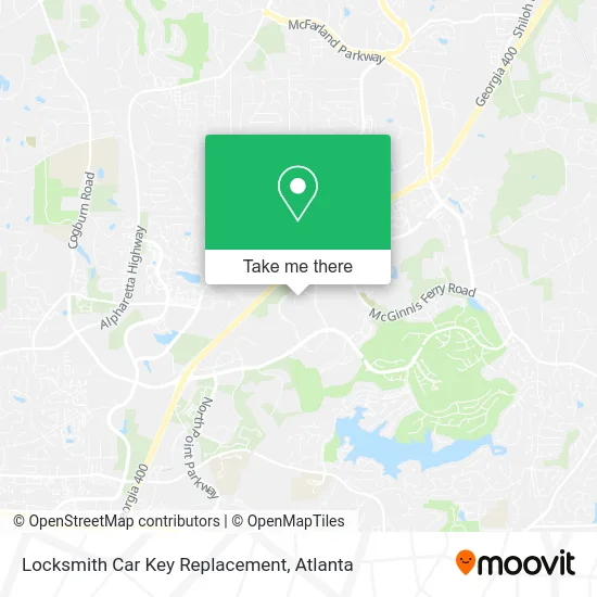 Locksmith Car Key Replacement map