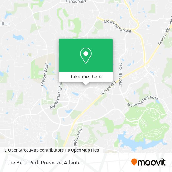 The Bark Park Preserve map