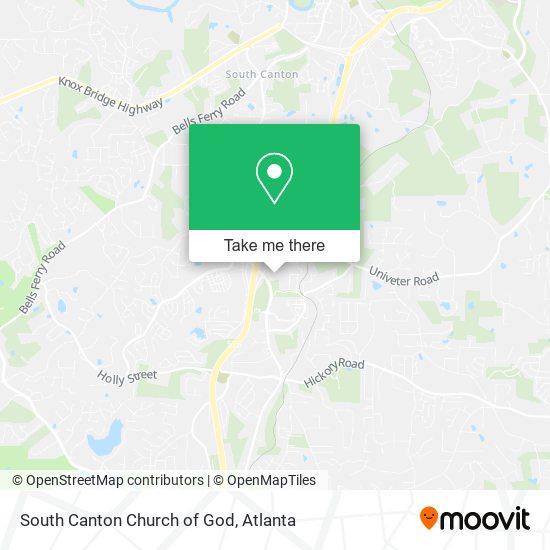 South Canton Church of God map