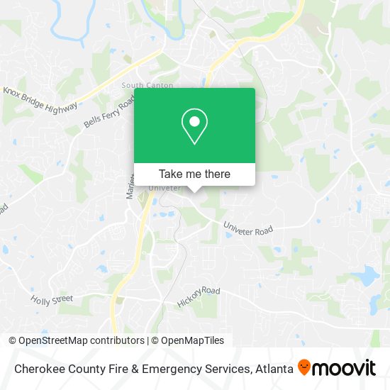 Mapa de Cherokee County Fire & Emergency Services