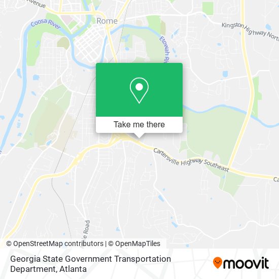 Georgia State Government Transportation Department map