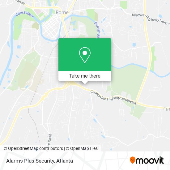 Mapa de Alarms Plus Security