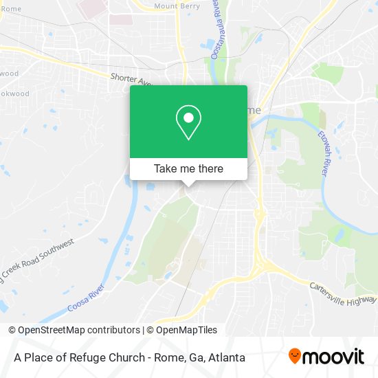 A Place of Refuge Church - Rome, Ga map