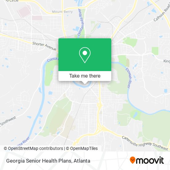 Georgia Senior Health Plans map