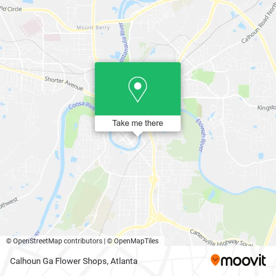 Calhoun Ga Flower Shops map