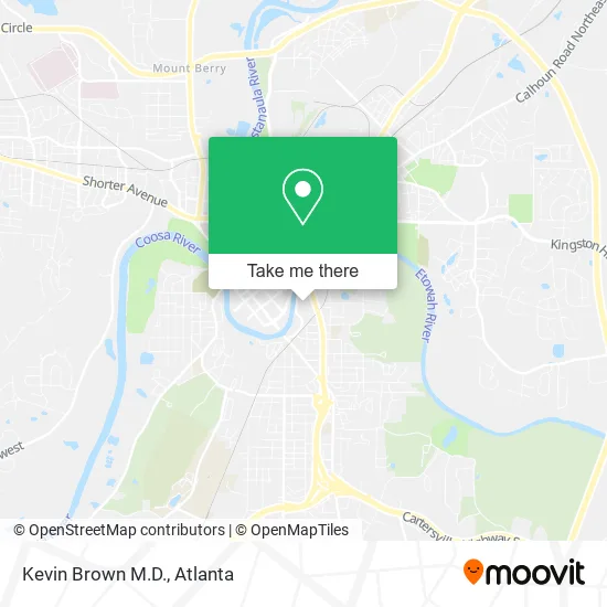 Mapa de Kevin Brown M.D.