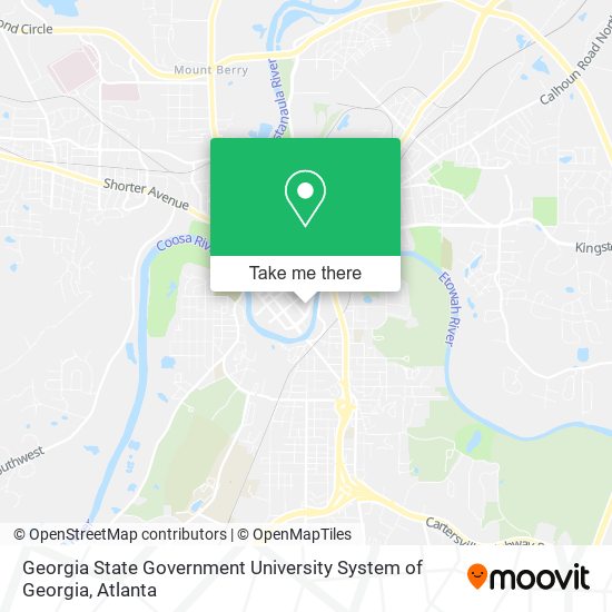 Georgia State Government University System of Georgia map