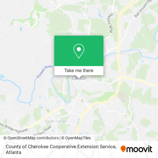 County of Cherokee Cooperative Extension Service map