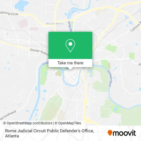 Mapa de Rome Judicial Circuit Public Defender's Office