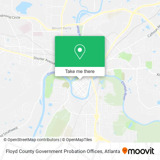 Floyd County Government Probation Offices map