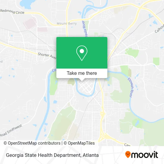 Georgia State Health Department map