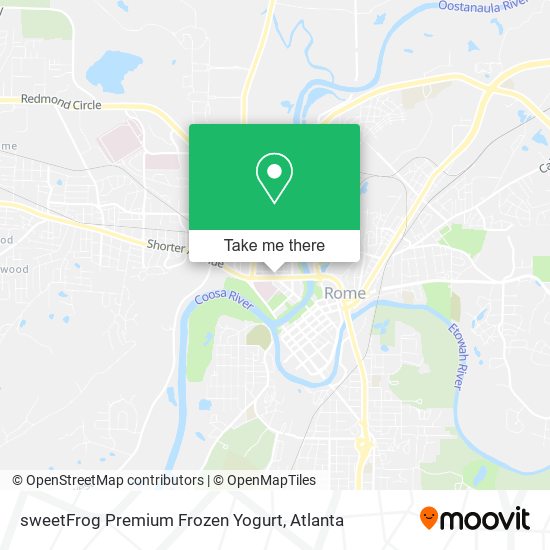 sweetFrog Premium Frozen Yogurt map