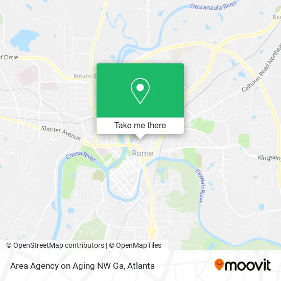 Area Agency on Aging NW Ga map