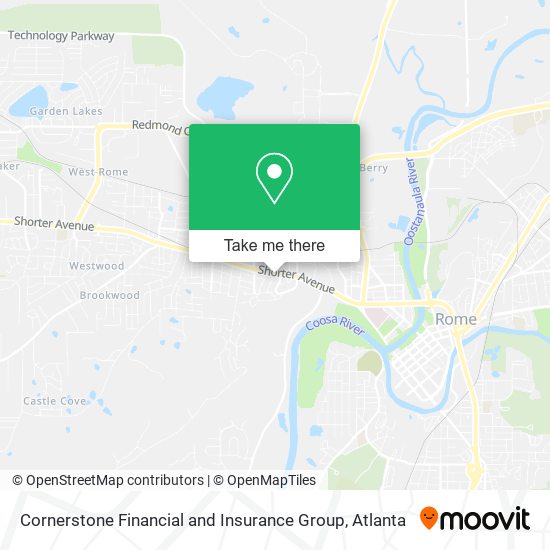 Cornerstone Financial and Insurance Group map