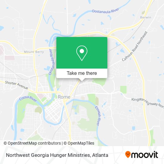 Northwest Georgia Hunger Ministries map