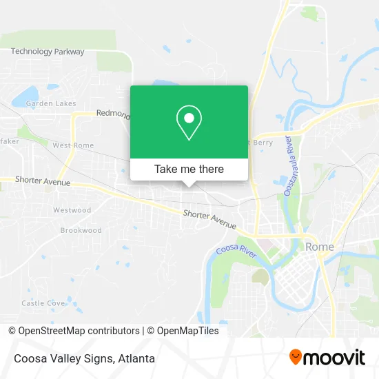 Coosa Valley Signs map