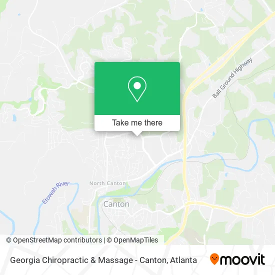Georgia Chiropractic & Massage - Canton map