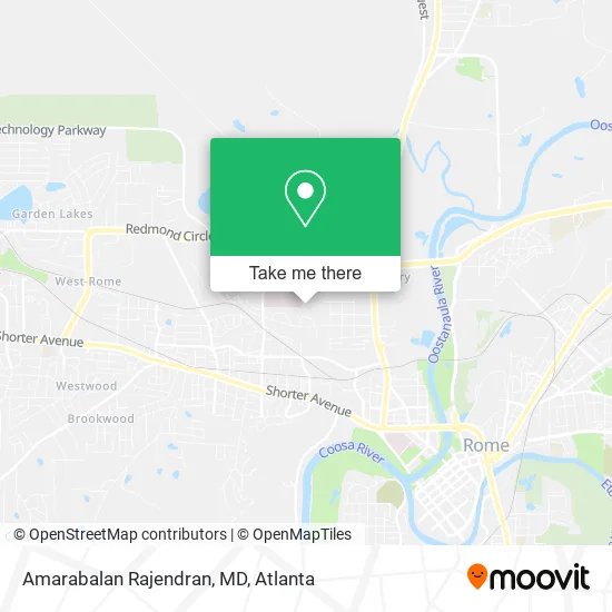 Amarabalan Rajendran, MD map