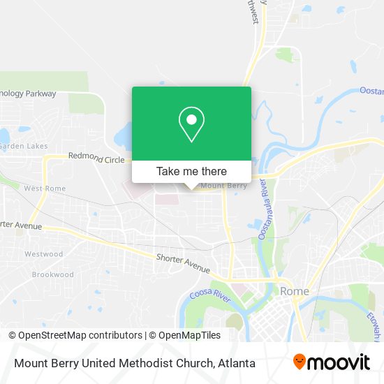 Mount Berry United Methodist Church map