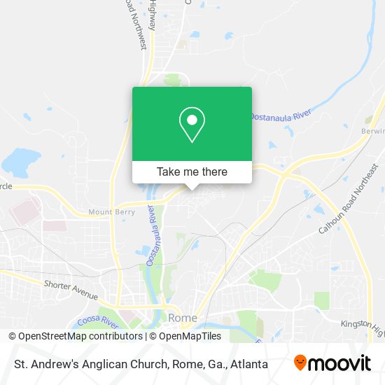 Mapa de St. Andrew's Anglican Church, Rome, Ga.