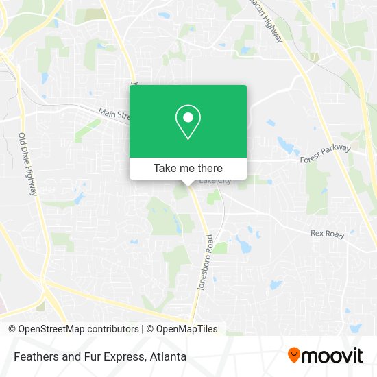 Feathers and Fur Express map