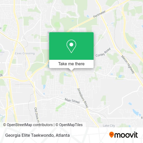 Georgia Elite Taekwondo map