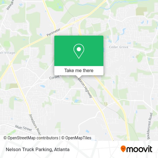 Nelson Truck Parking map