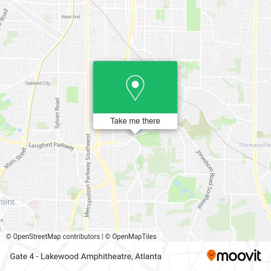 Mapa de Gate 4 - Lakewood Amphitheatre
