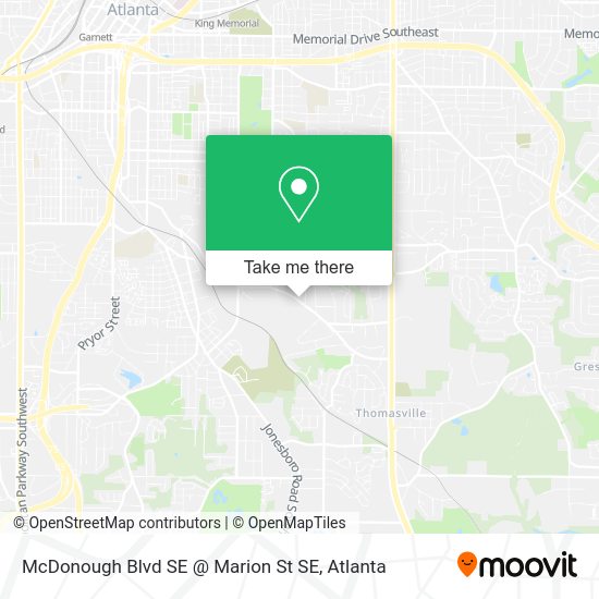 Mapa de McDonough Blvd SE @ Marion St SE