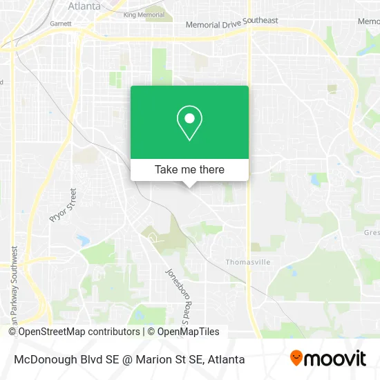 Mapa de McDonough Blvd SE @ Marion St SE