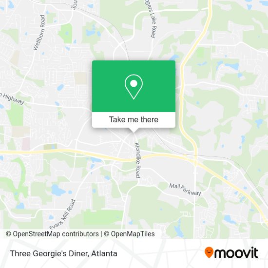 Three Georgie's Diner map