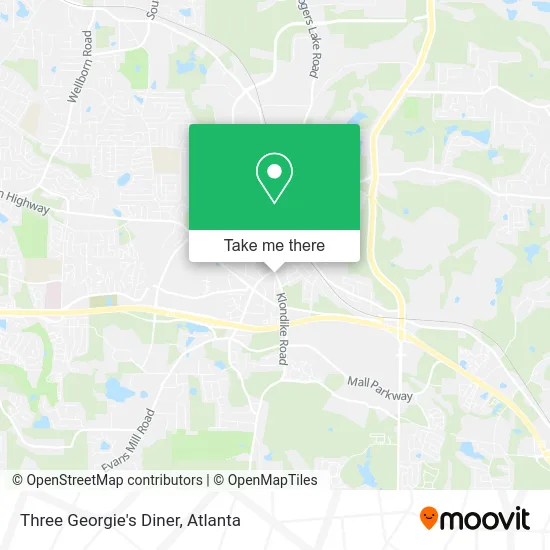Three Georgie's Diner map