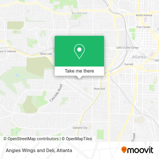 Angies Wings and Deli map