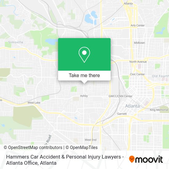 Hammers Car Accident & Personal Injury Lawyers - Atlanta Office map