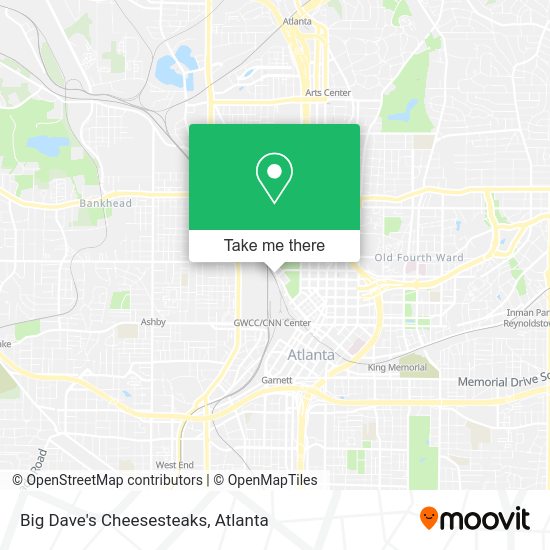 Big Dave's Cheesesteaks map