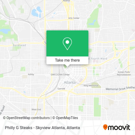 Philly G Steaks - Skyview Atlanta map