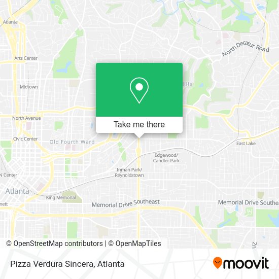 Mapa de Pizza Verdura Sincera