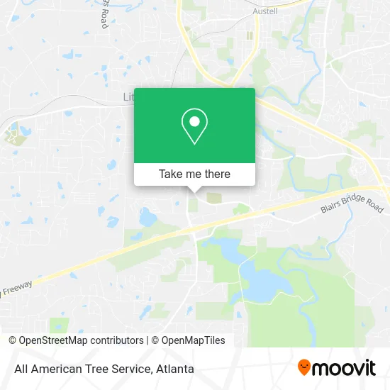 All American Tree Service map