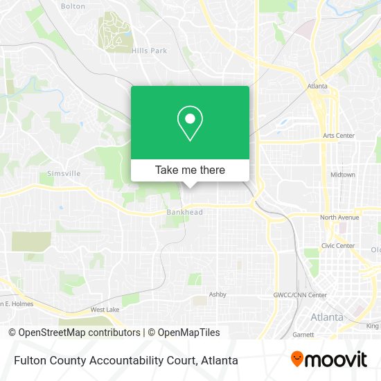 Fulton County Accountability Court map