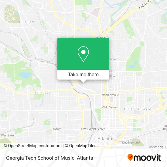 Georgia Tech School of Music map