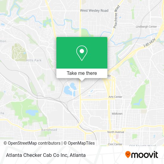 Atlanta Checker Cab Co Inc map