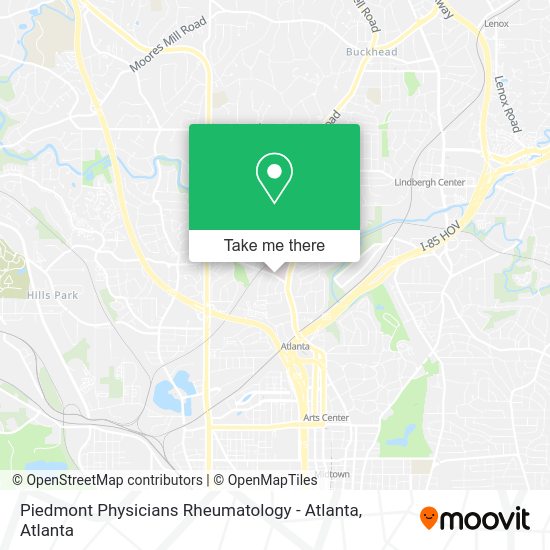 Piedmont Physicians Rheumatology - Atlanta map