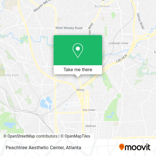 Peachtree Aesthetic Center map
